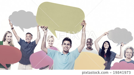 People Communication Speech Social Network Concept 19841973