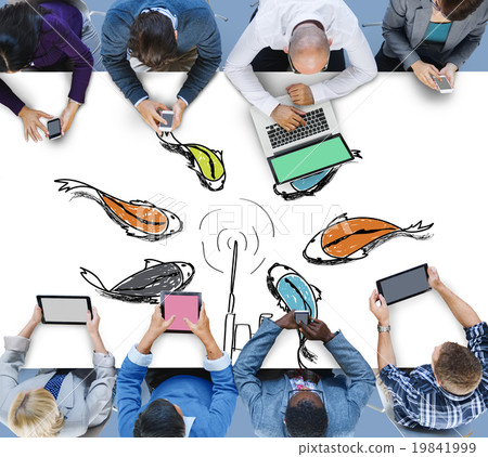 Fishing Phishing Lure Bait Trapped Scam Concept 19841999