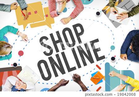 Shop Online E-commerce Marketing Business Concept Shop Online E-commerce Marketing Business Concept 19842008