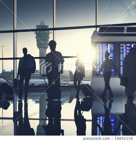 Business People Airport Terminal Travel Departure Concept Business People Airport Terminal Travel Departure Concept 19842159