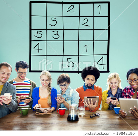 Sudoku Puzzle Solving Problem Solution Leisure Concept 19842190