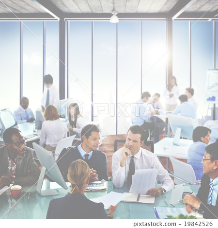 People Global Communication Office Discussion Conversation Group 19842526
