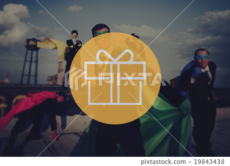Pressent Gift Wrapped Ornament Package Celebrate Concept 19843438