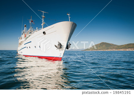 White ship in the water of lake Baikal White ship in the water of lake Baikal 19845191