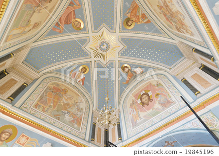 The interior with vaulted ceiling of Cathedral The interior with vaulted ceiling of Cathedral 19845196