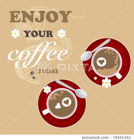 Coffee Flower Background Texture Romantic Love 19845262
