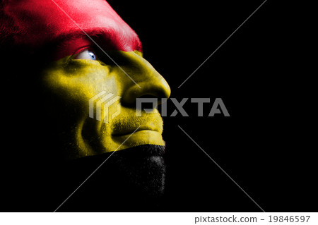 Sports fan - a patriot. 19846597