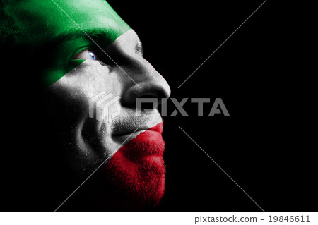 Sports fan - a patriot. 19846611