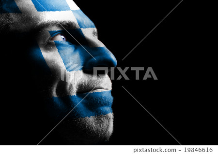 Sports fan - a patriot. 19846616