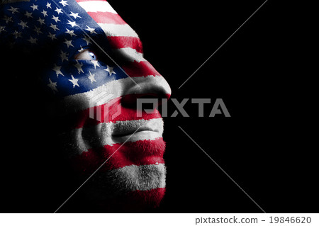 Sports fan - a patriot. 19846620