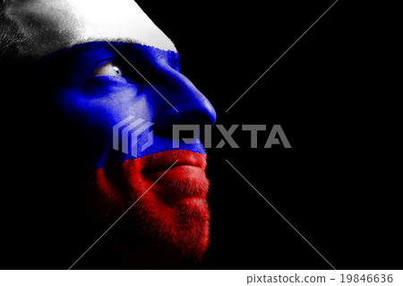 Sports fan - a patriot. 19846636