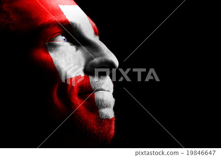 Sports fan - a patriot. 19846647