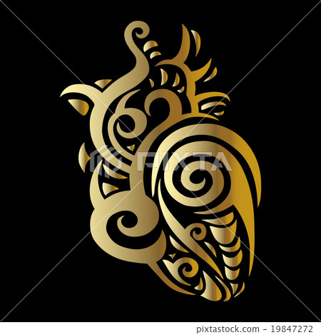 Heart. Tribal pattern Heart. Tribal pattern 19847272