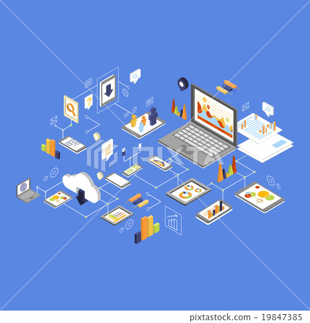 Data Storage and Technology Isometric Vector - Stock Illustration ...