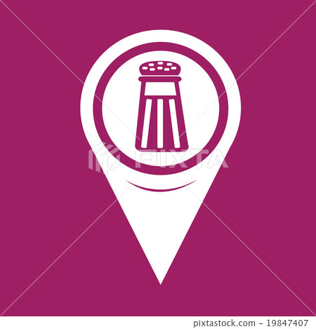 Map Pointer pepper shaker icon 19847407