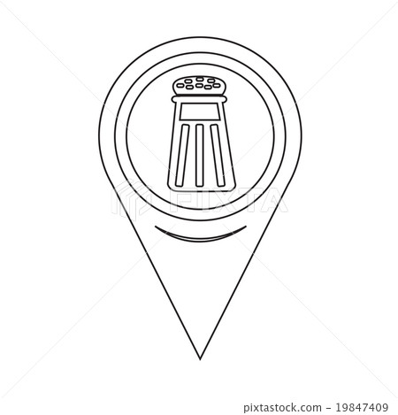 Map Pointer pepper shaker icon 19847409