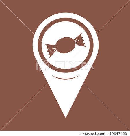 Map Pin Pointer candy icon 19847460