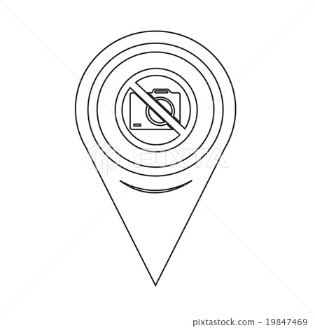 Map Pin Pointer No photo icon 19847469