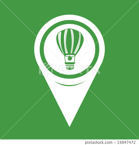 Map Pin Pointer Hot air balloon icon Map Pin Pointer Hot air balloon icon 19847472
