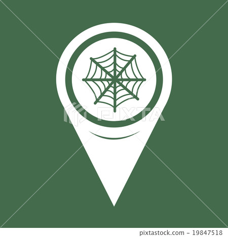 Map Pin Pointer Spider web icon 19847518