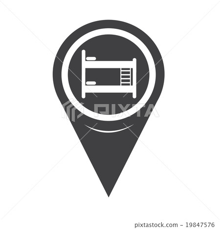 Map Pin Pointer Bed icon - Stock Illustration [19847576] - PIXTA