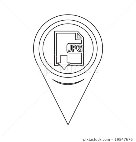 插图素材: map pin pointer money pound icon