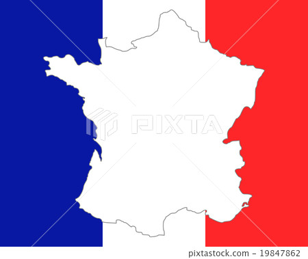 Map and flag of France Map and flag of France 19847862