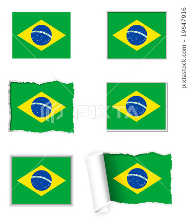 Brazil flag set Brazil flag set 19847916