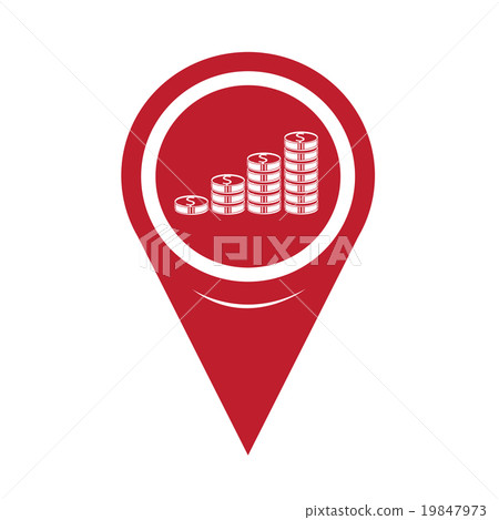 Map Pin Pointer Money icon-插圖素材 [19847973] - PIXTA圖庫