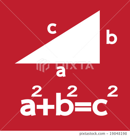 Pythagoras theorem icon Illustration Art Pythagoras theorem icon Illustration Art 19848198