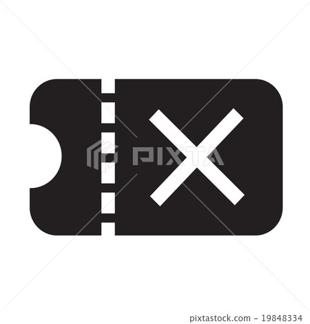 Delete Ticket icon Illustration design Delete Ticket icon Illustration design 19848334