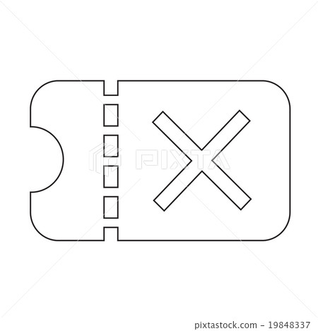 Delete Ticket icon Illustration design Delete Ticket icon Illustration design 19848337