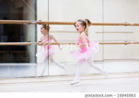Little ballerina at ballet class 19848863