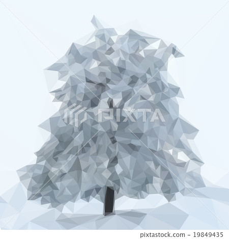 Low poly design triangular christmas tree nature 19849435