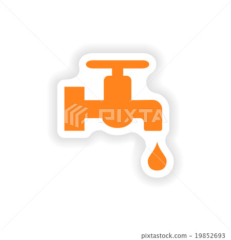 icon sticker realistic design on paper tap icon sticker realistic design on paper tap 19852693