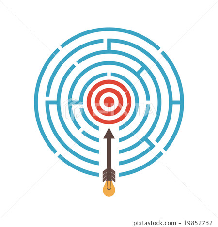 target in maze - Stock Illustration [19852732] - PIXTA
