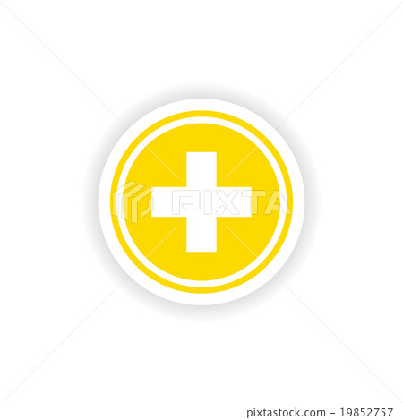 icon sticker realistic design on paper medicine icon sticker realistic design on paper medicine 19852757