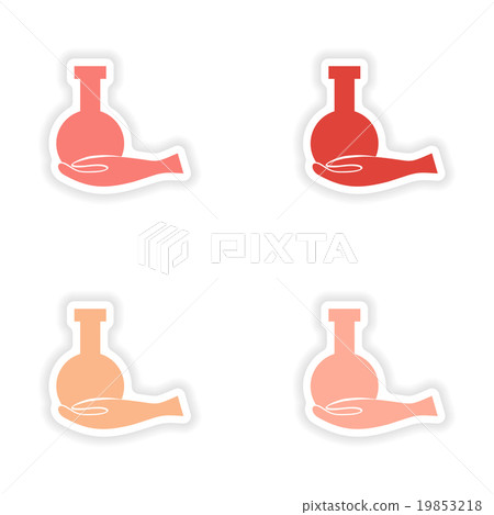 assembly realistic sticker design on paper assembly realistic sticker design on paper 19853218