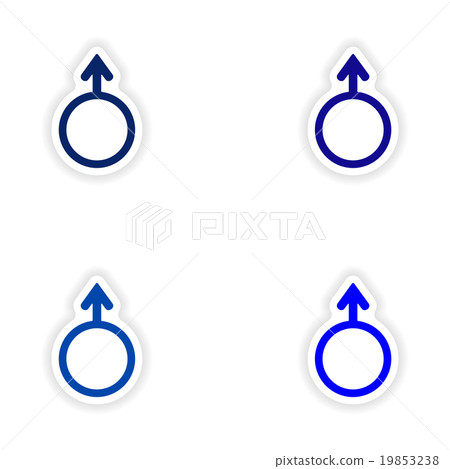 assembly realistic sticker design on paper male assembly realistic sticker design on paper male 19853238