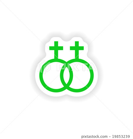 icon sticker realistic design on paper equality of 19853239
