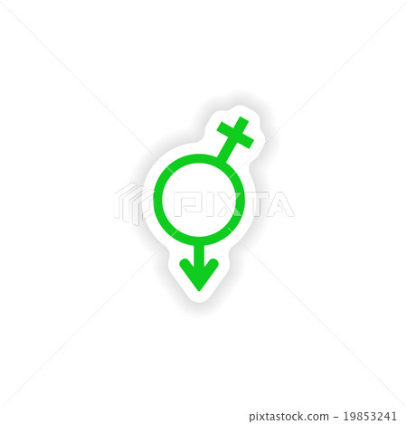 icon sticker realistic design on paper Man and icon sticker realistic design on paper Man and 19853241