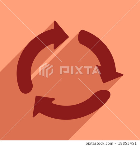 Flat style icon with long shadow arrow - Stock Illustration [19853451 ...