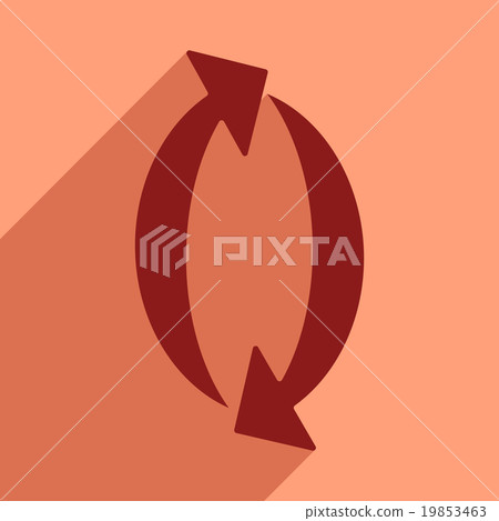 Flat style icon with long shadow arrow - Stock Illustration [19853463 ...