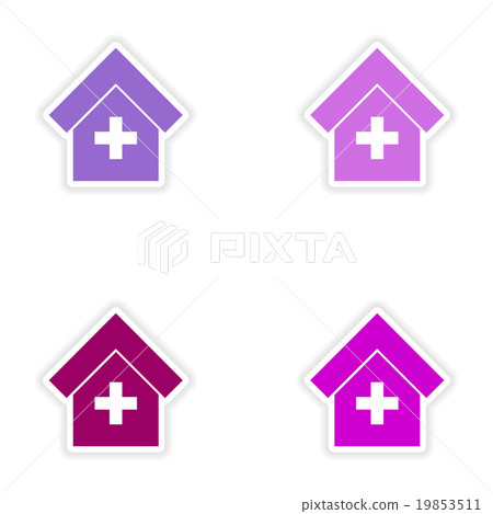 assembly realistic sticker design on paper assembly realistic sticker design on paper 19853511