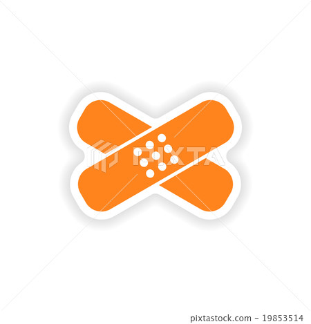 icon sticker realistic design on paper medical icon sticker realistic design on paper medical 19853514