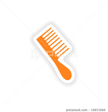 icon sticker realistic design on paper toothbrush icon sticker realistic design on paper toothbrush 19853988