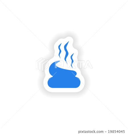icon sticker realistic design on paper poop - Stock Illustration ...