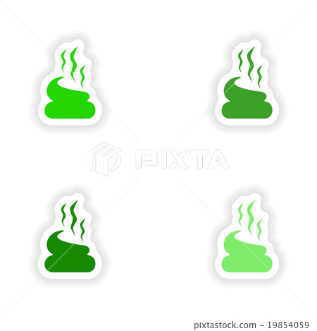 assembly realistic sticker design on paper poop assembly realistic sticker design on paper poop 19854059