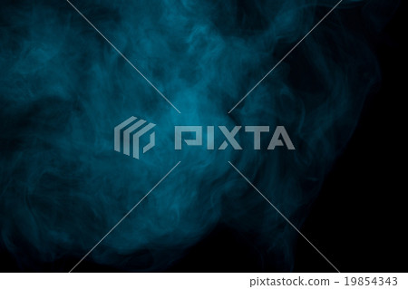 Abstract aquamarine smoke hookah. 19854343