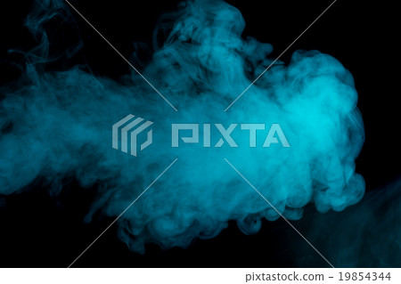 Abstract aquamarine smoke hookah. 19854344